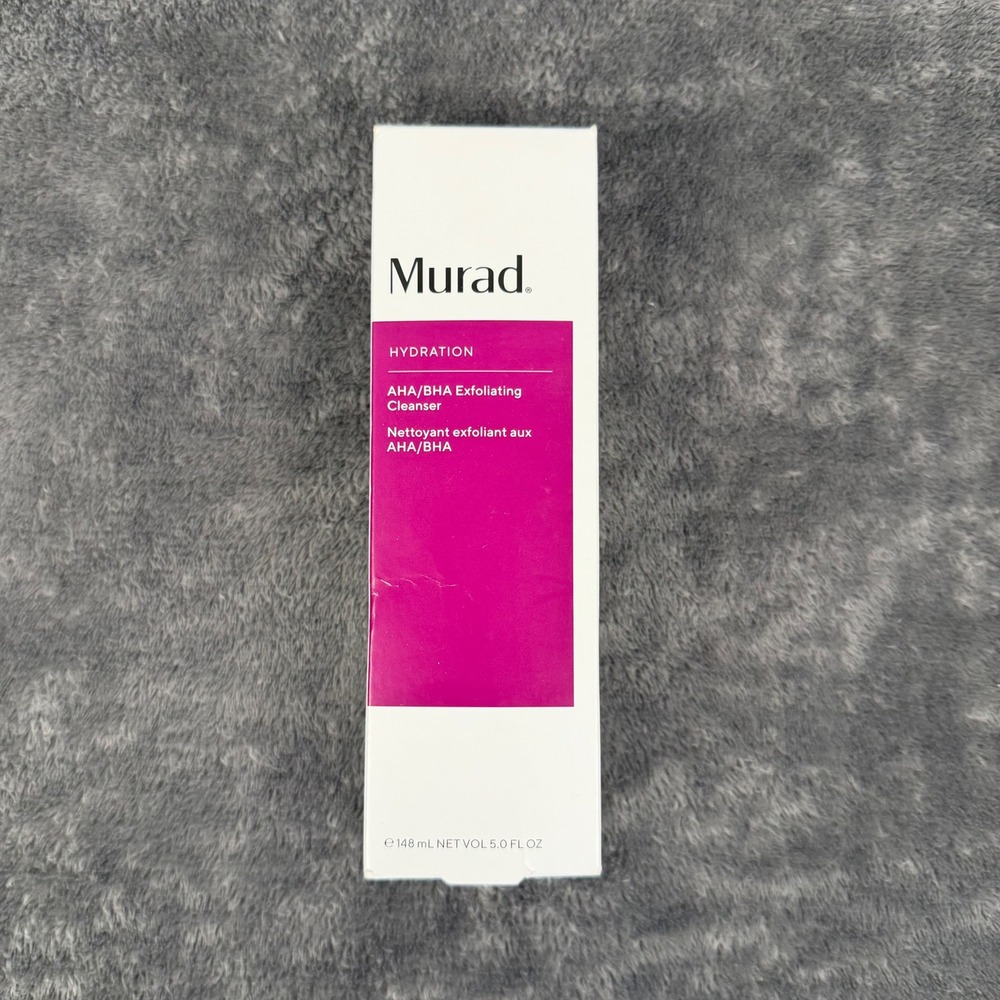 Murad AHA/BHA Exfoliating Cleanser 5 oz Pink White Hydrating NEW
